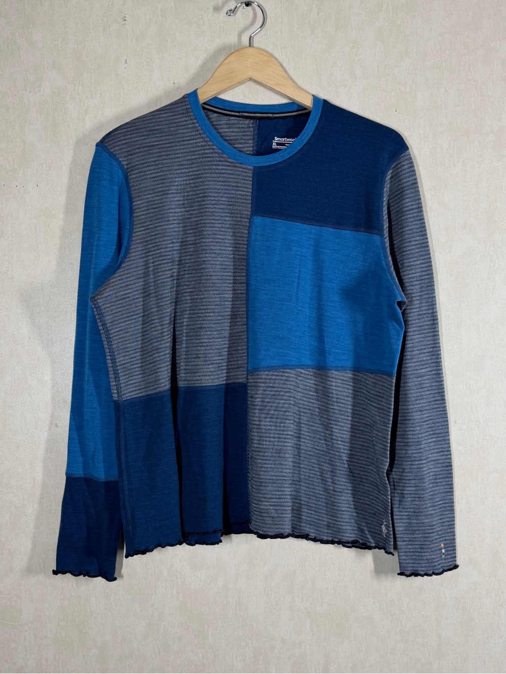 Smartwool Classic All-Season Merioo Base Layer Thermal Longsleeve Top Blue XL